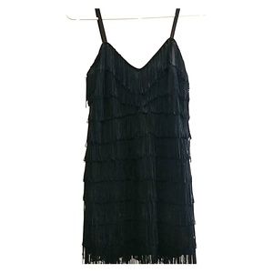 Black Fringe Dress